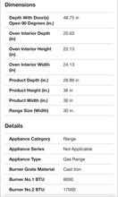 Load image into Gallery viewer, New Open Box Gas Slide In Range